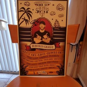Autographed Brantley Gilbert poster.